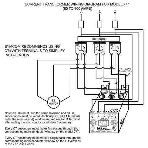 جهاز مراقبة الطاقة MotorSaver Plus ثلاثي الطور/مرحل التحميل الزائد، موديل 777-P2، 200-480 فولت، 2-800 أمبير تحميل كامل (يلزم وجود محولات CT خارجية فوق 90 ​​أمبير) in Kuwait