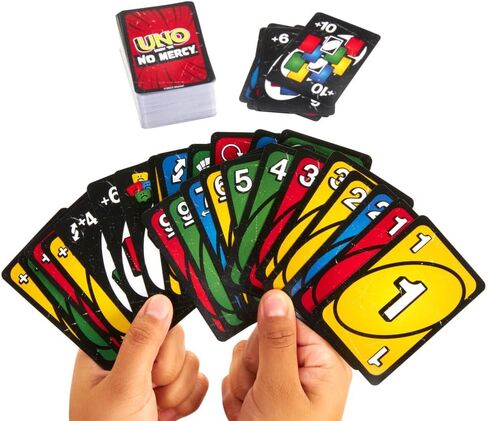 Mattel Games Uno Show ‘em no mercy card Game for Kids و Come and Family Wildies and Travel مع بطاقات إضافية وقواعد خاصة وعقوبات أكثر صرامة in Kuwait