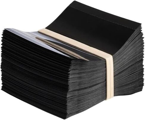 Black PVC Pre-Cut Shrink Bands - 66 mm × 55 mm (2.6 × 2.2 in) Tamper-Evident Bottle Seals for 38 mm Caps - No Print, Single Perforation (250 pack) in Kuwait