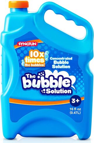 SYNCFUN 16 oz Bubble Solution Refills(Up to 1.25 Gallons), Concentrated Solution for Bubble Machine, Wands, Blower, Easter, Outdoors Activity in Kuwait