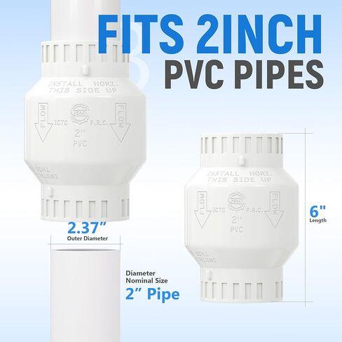 صمام فحص 2 بوصة، جدول PVC 40 صمامًا، وصلات مذيبات صمام فحص PVC 2 بوصة لمنع التدفق العكسي in Kuwait