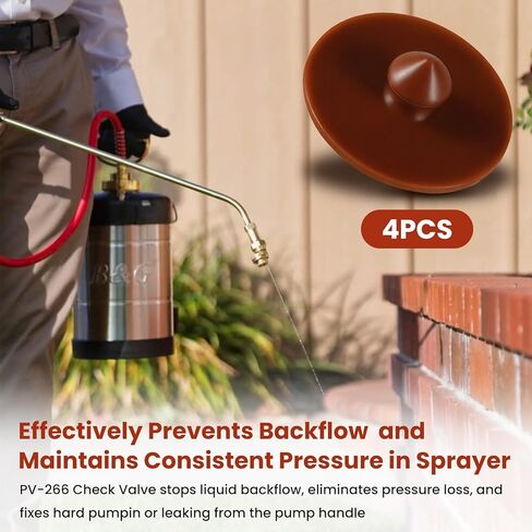 4 عبوات PV-266 استبدال صمام فحص فيتون لمرشات المضخة اليدوية B&G 1 و2 جالون استبدال صمام المضخة الثقيلة لنماذج BG2022، BG2032، 2300 و2222، أجزاء رشاش مانعة للتسرب in Kuwait