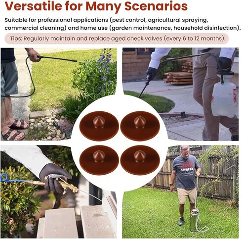 4 عبوات PV-266 استبدال صمام فحص فيتون لمرشات المضخة اليدوية B&G 1 و2 جالون استبدال صمام المضخة الثقيلة لنماذج BG2022، BG2032، 2300 و2222، أجزاء رشاش مانعة للتسرب in Kuwait