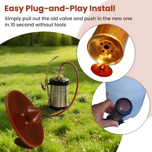 4 عبوات PV-266 استبدال صمام فحص فيتون لمرشات المضخة اليدوية B&G 1 و2 جالون استبدال صمام المضخة الثقيلة لنماذج BG2022، BG2032، 2300 و2222، أجزاء رشاش مانعة للتسرب in Kuwait