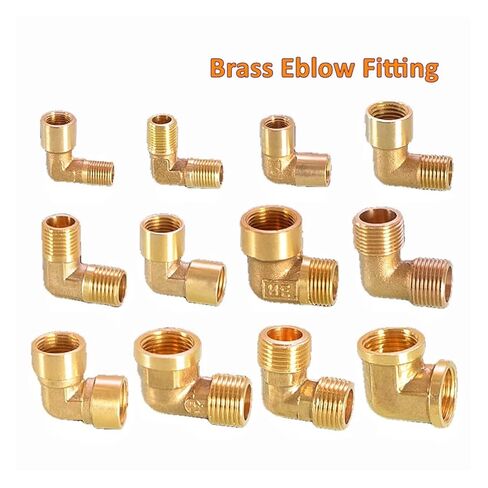 1/8" 1/4" 3/8" 1/2" 3/4" 1" Female x Male Thread 90 Deg Brass Elbow Pipe Fitting Connector Coupler for Water Fuel Copper Adapter(1l4 Female to Female) in Kuwait