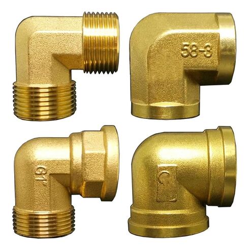 1/8" 1/4" 3/8" 1/2" 3/4" 1" Female x Male Thread 90 Deg Brass Elbow Pipe Fitting Connector Coupler for Water Fuel Copper Adapter(1l4 Female to Female) in Kuwait