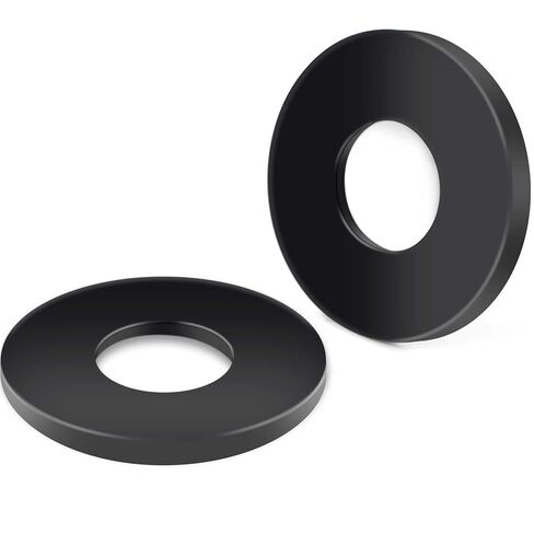 50-Piece M6 304 Stainless Steel Flat Washers - Black Finish Screws Washers and Repair Washers for Industrial, Automotive and Home Use in Kuwait