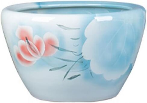 Small Fish Tank Large Tank Fish Tank Large Water Tank Ceramic Balcony Water Lily Lotus Tank Fish Tank Outdoor Courtyard Garden Fish Tank Kit(41cm) in Saudi Arabia
