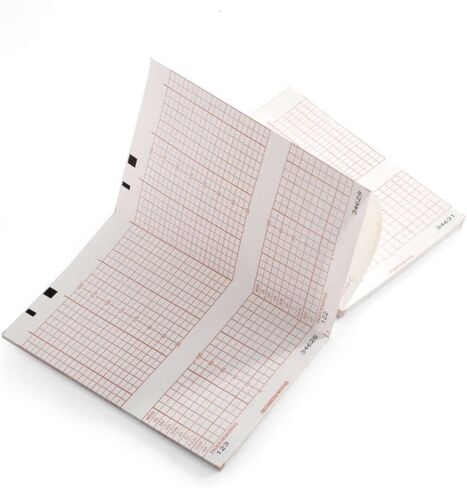 MediChoice ECG/EKG Chart Paper, Z-Fold, Orange Grid, Fetal Monitor Paper, 150 Millimeters x 100 Millimeters (Case of 40) in Saudi Arabia