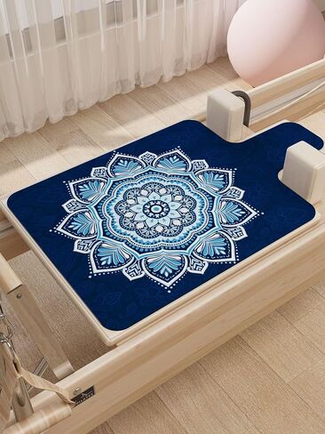 Pilates Reformer Mat, Non-Slip Suede Microfiber Workout Cover for Pilates Carriage, Absorbent Fitness Pad with Natural Rubber Base, Foldable & Portable for Home, Studio, Gym, 39.2"x24"x0.06" in Saudi Arabia