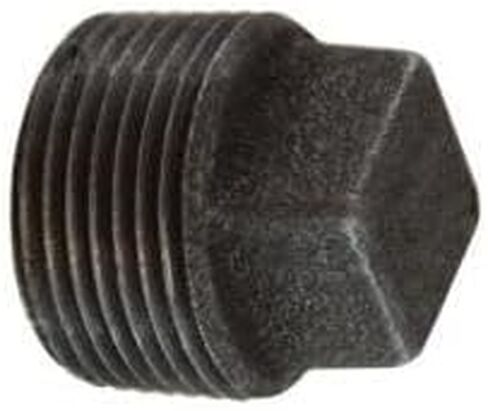 MIDLAND INDUSTRIES 65657 Cored Square Head Plug, 1-1/2 in MPT, Iron, Black in Saudi Arabia
