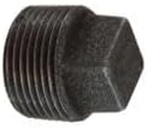 MIDLAND INDUSTRIES 65657 Cored Square Head Plug, 1-1/2 in MPT, Iron, Black in Saudi Arabia