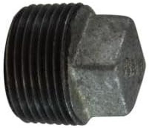 MIDLAND INDUSTRIES 64654 Cored Square Head Plug, 3/4 in MPT, Iron, Galvanized in Saudi Arabia