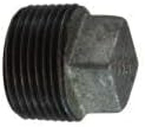 MIDLAND INDUSTRIES 64654 Cored Square Head Plug, 3/4 in MPT, Iron, Galvanized in Saudi Arabia