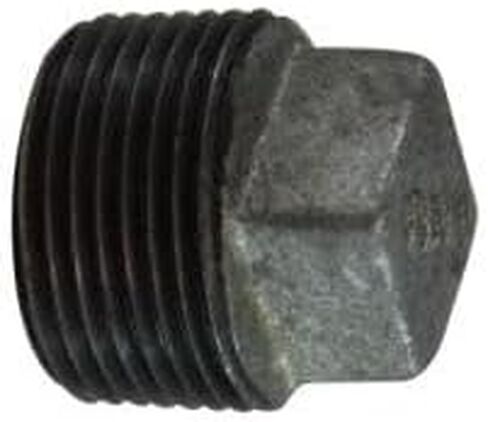 MIDLAND INDUSTRIES 64653 Cored Square Head Plug, 1/2 in MPT, Iron, Galvanized in Kuwait