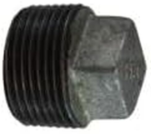MIDLAND INDUSTRIES 64653 Cored Square Head Plug, 1/2 in MPT, Iron, Galvanized in Kuwait