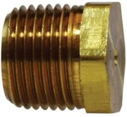 MIDLAND INDUSTRIES 28204S Solid Hex Head Plug, 1/2-in NPTF, Brass in Kuwait