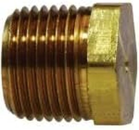 MIDLAND INDUSTRIES 28204S Solid Hex Head Plug, 1/2-in NPTF, Brass in Kuwait