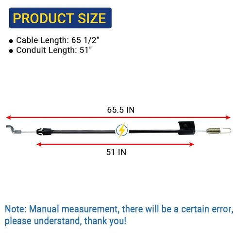 946-04203A Control Cable Replacement for MTD Troy-Bilt Yard-Man C-ub Cadet 400 & 500 Series Replaces 746-04203A, 65-1/2 Inch Cable (1 Pack) in Kuwait