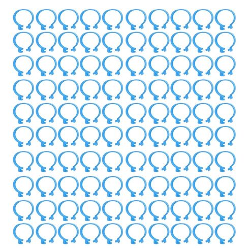 Foot Tag Clips Bird Ring Leg Bands, 100 Pcs Poultry Leg Bands for Chicken Duck Bird Identification Blue 16-25mm(16mm) in Kuwait