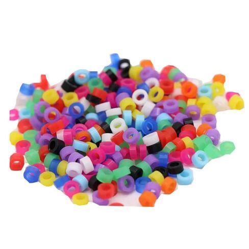 Foot Tag Clips Bird Ring Leg Bands, 100Pcs Bird Ring Leg Bands Multicolor 2-5mm for Parrot Finch Foot Rings(3mm) in Saudi Arabia