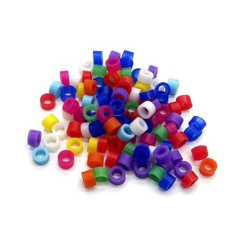 Foot Tag Clips Bird Ring Leg Bands, 100pcs Multicolor Silicone Bird Leg Bands ID 2-4mm for Parrots Finches Canaries(ID 2mm) in Kuwait