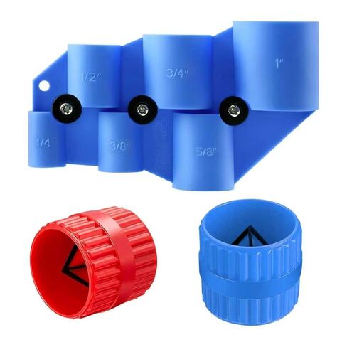 Pipe Deburring Tool Kit, 1/4" to 1" Depth Gauge, 1/8'' to 1-5/8'' Inner Outer Reamer Pipe Tubing Chamfer Tool for PVC, PPR, Brass, CPVC, PE-RT, Aluminum in Kuwait