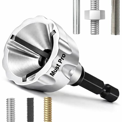 All Thread Repair Bit for Drill Bolt and Chamfering Deferer Threaded Rod Cutter Burr Remover Deburring External Chamfer Tool Also Tread Cleaner Works with 3–19 mm in Saudi Arabia