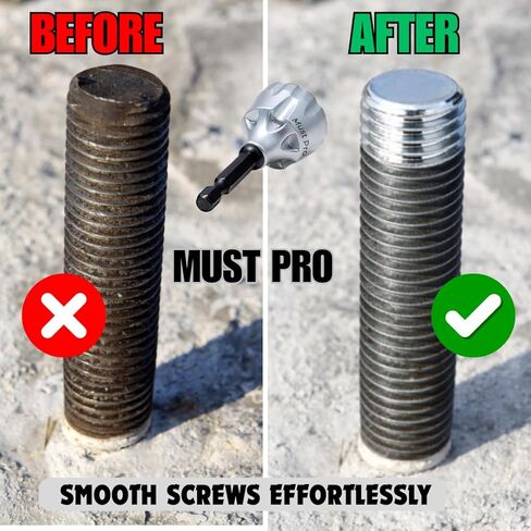 All Thread Repair Bit for Drill Bolt and Chamfering Deferer Threaded Rod Cutter Burr Remover Deburring External Chamfer Tool Also Tread Cleaner Works with 3–19 mm in Saudi Arabia