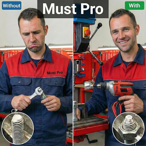 All Thread Repair Bit for Drill Bolt and Chamfering Deferer Threaded Rod Cutter Burr Remover Deburring External Chamfer Tool Also Tread Cleaner Works with 3–19 mm in Saudi Arabia