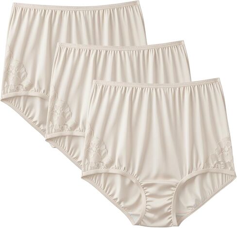 Vanity Fair Lace Inset Nylon Panty, Fawn, 11, 3-pk in Saudi Arabia