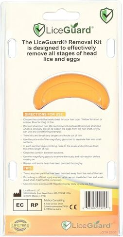 مجموعة مشط القمل، 2 × أمشاط من الفولاذ المقاوم للصدأ و1 × أداة مكبرة، تزيل القمل والصئبان والبيض بسرعة، مناسبة للأطفال والكبار، لجميع أنواع الشعر in Kuwait