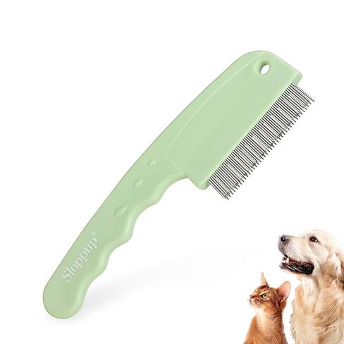 الأخضر 3-Row الحيوانات الأليفة مشط البرغوث غرامة الأسنان مشط معدني مشط القمل للكلاب الصغيرة والقطط إزالة الشعر فضفاضة الأوساخ البراغيث in Kuwait
