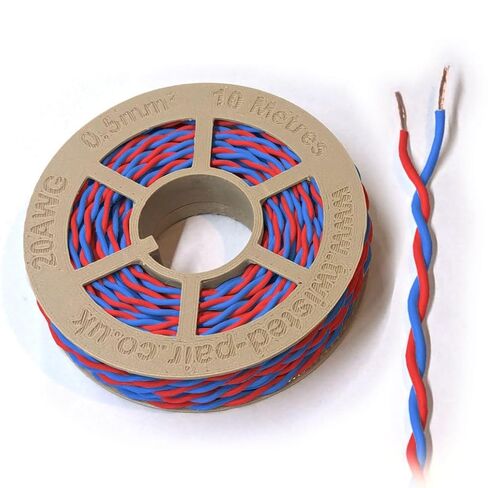 سلك زوج ملتوي باللونين الأحمر والأزرق 20 AWG / 0.5 مم² 10 أمتار كابل ناقل CAN in Kuwait