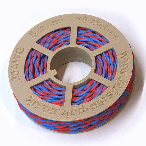 سلك زوج ملتوي باللونين الأحمر والأزرق 20 AWG / 0.5 مم² 10 أمتار كابل ناقل CAN in Kuwait