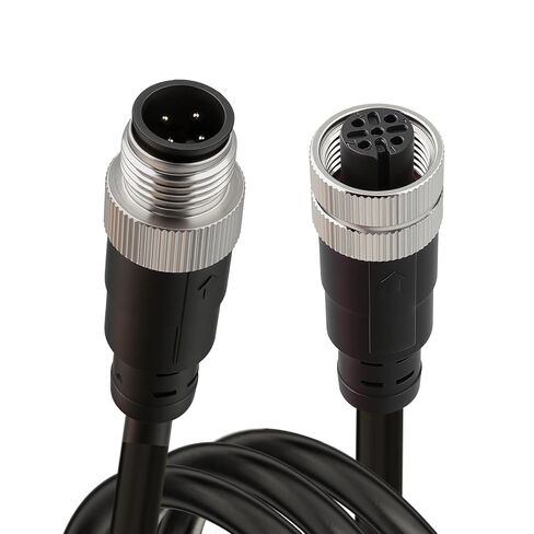كابل موصل M12 ذو 8 دبابيس، سلك تمديد مقاوم للماء IP67 ذكر إلى أنثى مرمز A للروبوتات وأجهزة الاستشعار الصناعية متعددة القنوات in Saudi Arabia