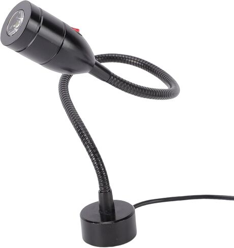 Garosa LED Machine Light 3W 1000LM 6000K مصباح عمل أبيض مرن معقوفة مع قاعدة مغناطيسية IP65 مقاومة للماء لمخرطة ورشة عمل CNC (سبائك الألومنيوم + سبائك الصلب) in Saudi Arabia