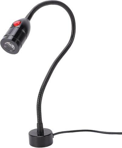 مصباح آلة LED 3 وات 1000LM 6000K IP65، مصباح عمل مرن مع قاعدة مغناطيسية، ضوء ورشة عمل ساطع مع تصميم قابل للتعديل، مثالي لورشة عمل المخرطة والطحن باستخدام الحاسب الآلي (سبائك الألومنيوم) in Kuwait