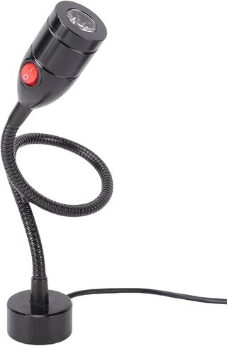 مصباح آلة LED 3 وات 1000LM 6000K IP65، مصباح عمل مرن مع قاعدة مغناطيسية، ضوء ورشة عمل ساطع مع تصميم قابل للتعديل، مثالي لورشة عمل المخرطة والطحن باستخدام الحاسب الآلي (سبائك الألومنيوم) in Kuwait