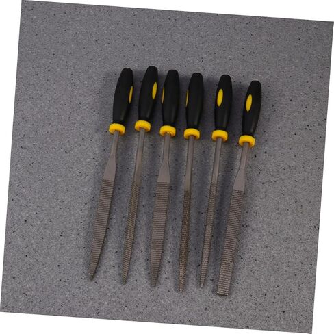 6pcs Mini Wood Rasp File Set with Ergonomic Hand Grip for Woodworking Durable Skid Handles for Controlled Strokes for Shaping Wood and More in Saudi Arabia