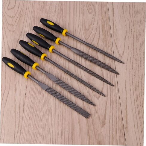 6pcs Mini Wood Rasp File Set with Ergonomic Hand Grip for Woodworking Durable Skid Handles for Controlled Strokes for Shaping Wood and More in Saudi Arabia