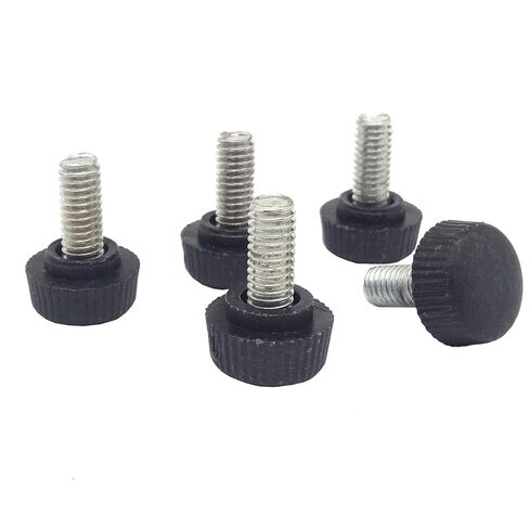 10Pcs M6 Black Knurled Clamping Knob,Threaded Metal Knurled Thread Clamping Knob Type Round Head(M6x12) in Saudi Arabia