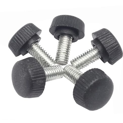 10Pcs M6 Black Knurled Clamping Knob,Threaded Metal Knurled Thread Clamping Knob Type Round Head(M6x12) in Saudi Arabia