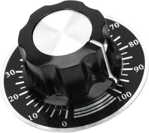 MF A03 Potentiometer Knurled Knobs with Digital Dial Scale Plates - Premium Volume Control Caps Easy Install DIY Replacement Accessory Set in Saudi Arabia
