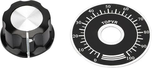 MF A03 Potentiometer Knurled Knobs with Digital Dial Scale Plates - Premium Volume Control Caps Easy Install DIY Replacement Accessory Set in Saudi Arabia