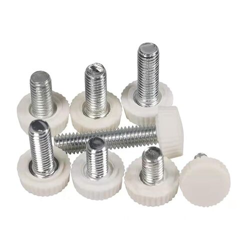 It Works Great M4x8mm مقابض معدنية مستديرة مخرشة، 20 قطعة باللون الأبيض in Kuwait