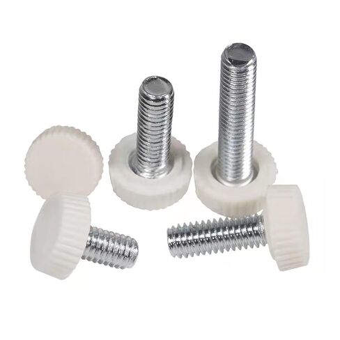 It Works Great M4x8mm مقابض معدنية مستديرة مخرشة، 20 قطعة باللون الأبيض in Kuwait