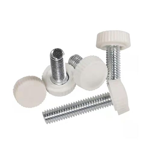 It Works Great M4x8mm مقابض معدنية مستديرة مخرشة، 20 قطعة باللون الأبيض in Kuwait