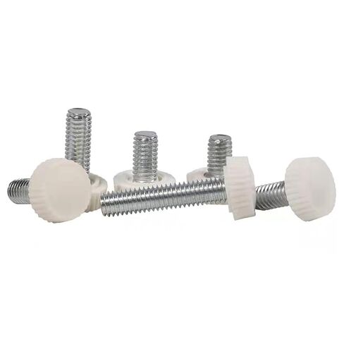 It Works Great M4x8mm مقابض معدنية مستديرة مخرشة، 20 قطعة باللون الأبيض in Kuwait