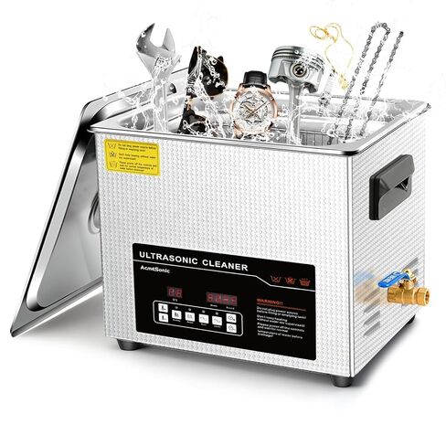 Ultrasonic Cleaner 2L Dual-Frequency Professional Digital Stainless Steel Cleaning Machine with Heater Timer for Denture, Coins, Small Metal Parts, Circuit Board, Lab Tools, etc in Kuwait